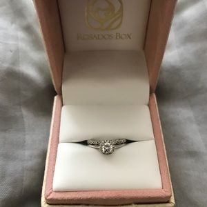 Engagement ring and wedding band